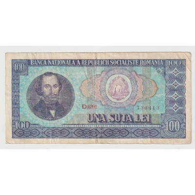 1966 100 lei bankjegy (Román Szocialista Köztársaság)