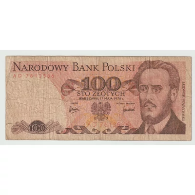 1976 100 Zloty bankjegy (Lengyelország)
