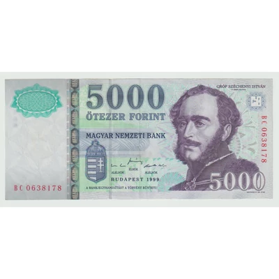 1999 5000 Forint bankjegy BC sorozat VF-XF