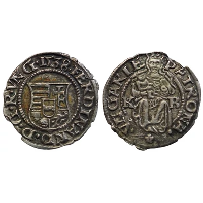 I. Ferdinánd ezüst dénár 1539 KB ÉH:745.a