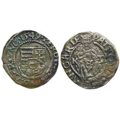 I. Ferdinánd ezüst dénár 1549 KB ÉH:745.a