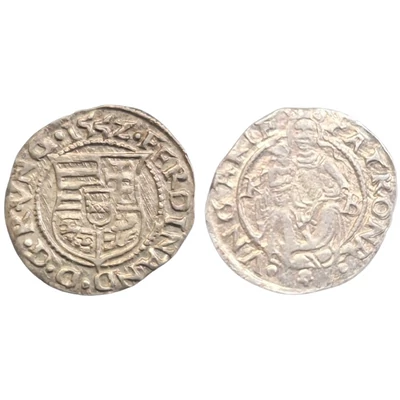 1552 I. Ferdinánd ezüst dénár érme