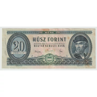 1965 20 forint  bankjegy 