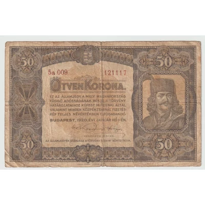 1920 50 Korona Államjegy