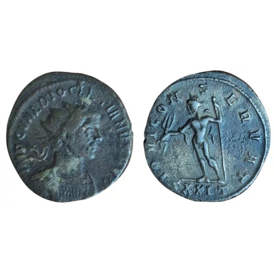 Diocletianus – IOVI CONSERVAT antoninianus római érme - Ticinum, Kr. u. 285 