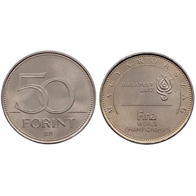 2017 50 forint FINA vizes világbajnokság verdefényes emlékérme rollniból Numizmatika - Érmék, érme