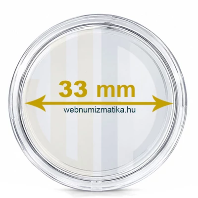 Érmetartó kapszula, érmekapszula, védőtok érméhez 33mm belső átmérő