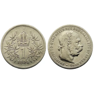 1894 1 korona ezüst érme
