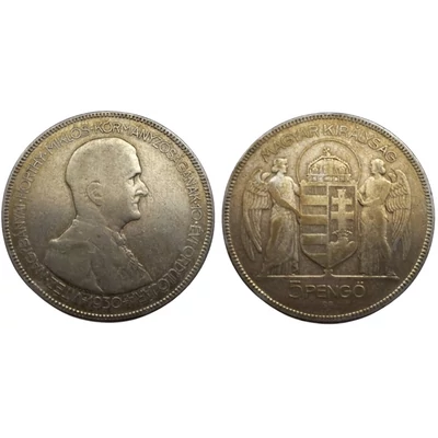 1930 5 Pengő Horthy ezüst emlékérme