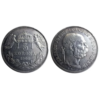 1900 5 Korona K.B. ezüst érme