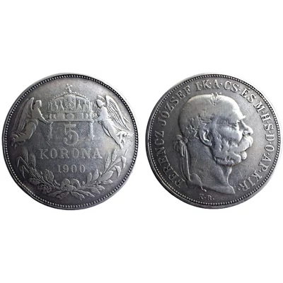 1900 5 Korona K.B. ezüst érme