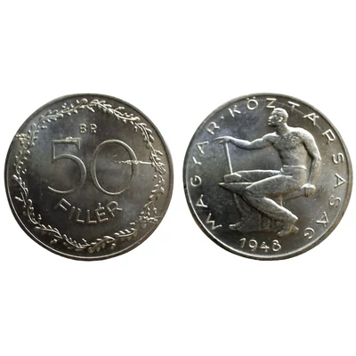 1948 50 Fillér aUNC érme
