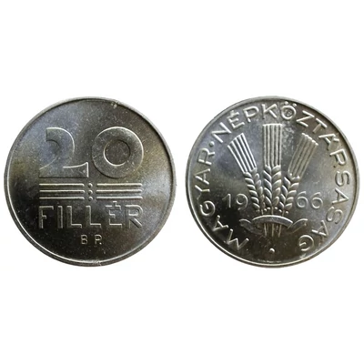 1966 20 Fillér UNC érme