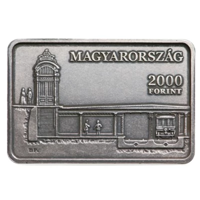 2021 2000 forint 125 éves Millenniumi földalatti vasút emlék érme