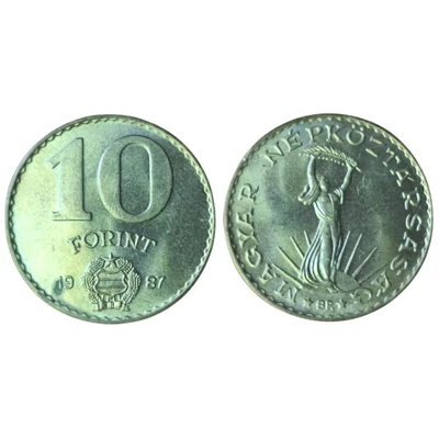 1987 10 Forint forgalmi érme