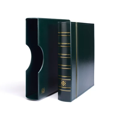 Leuchtturm Grande gyűrűs album - Klasszikus kivitel tokkal, kék szinben, extra nagy méret