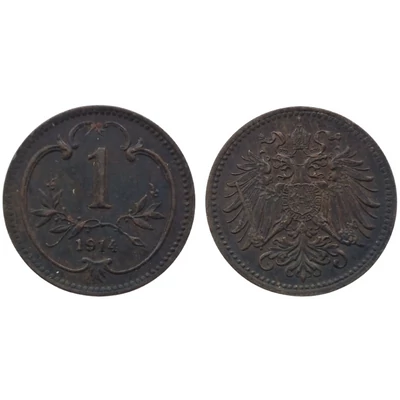 1914 1 Heller érme– Osztrák–Magyar Monarchia