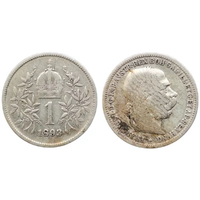 1893 1 korona ezüst érme