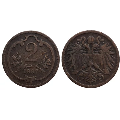 1897 1 Heller érme– Osztrák–Magyar Monarchia
