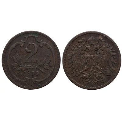 1899 1 Heller érme– Osztrák–Magyar Monarchia