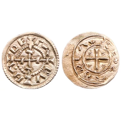 Kálmán (1095-1116) ezüst denár ÉH. 26