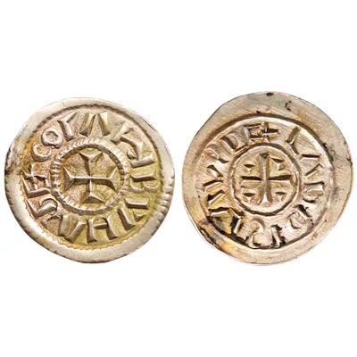 Kálmán (1095-1116) ezüst denár ÉH. 28