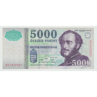 1999 5000 forint bankjegy BD sorozat