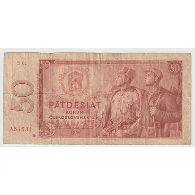 1964 Csehszlovákia 50 korona, (Pát'desiat Korún Československých)
