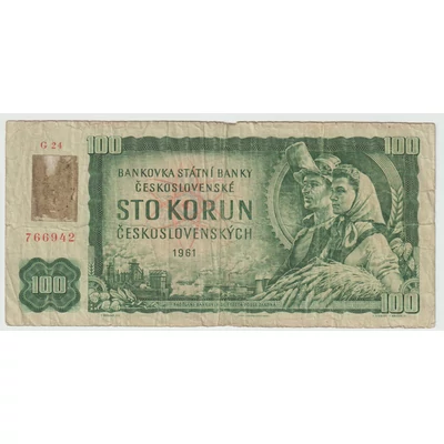 1961 Csehszlovákia 100 korona, Sto Korun Československych)