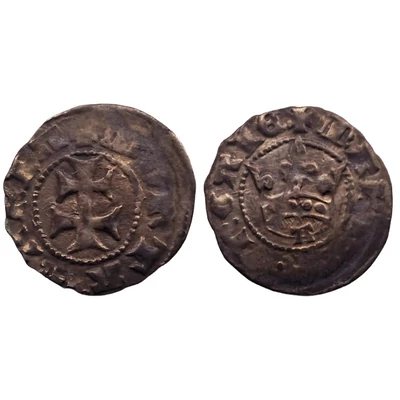 Anjou Mária (1382-1395) ezüst dénár érme ÉH: 443