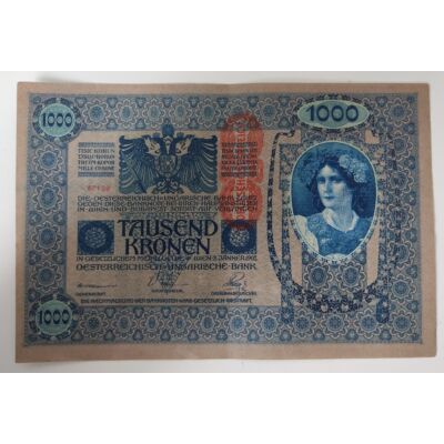 1902 1000 korona bankjegy VF Numizmatika-bankjegyek