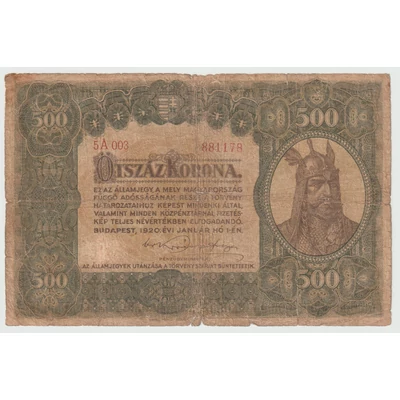 1920 500 Korona Államjegy