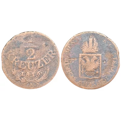 1816 1/2 kreuzer (krajcár) réz érme