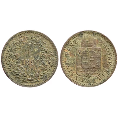 1891 1 Krajcár réz érme