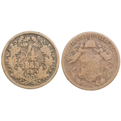 1868 4 Krajcár réz érme Magyar Királyi Váltópénz
