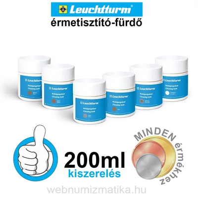 Leuchtturm Érmetisztító-fürdő, általános, minden érméhez, 200 ml