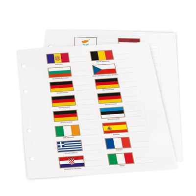 Zászlókészlet NUMIS euro albumhoz
