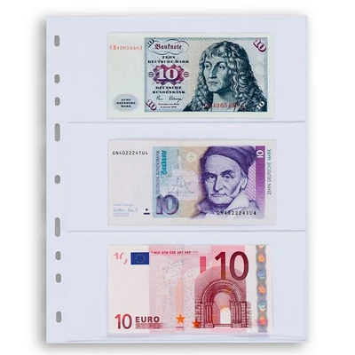 OPTIMA 3 férőhelyes bankjegytartó lap, átlátszó
