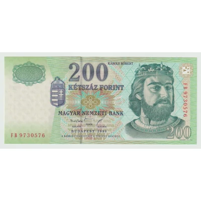 1998 200 Forint UNC bankjegy FB sorozat– Károly Róbert