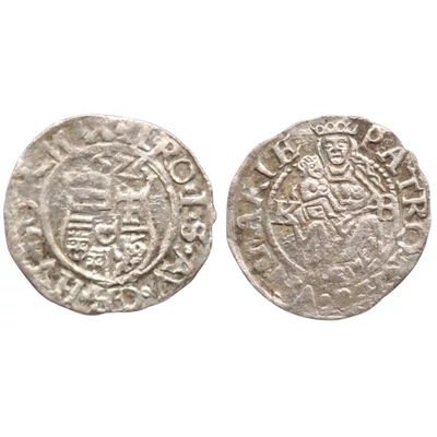II. Miksa ezüst dénár (1565–1575) érme