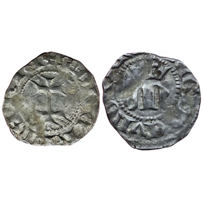 Anjou Mária (1382-1395) ezüst dénár érme ÉH: 442