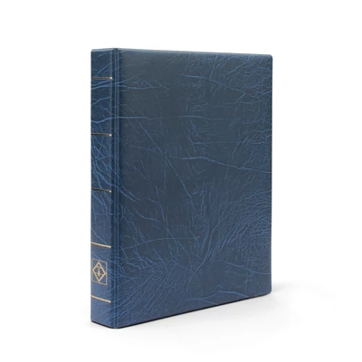 Leuchtturm Optima F Easy gyűrűs iratgyűjtő, bankjegyek, érmék, bélyegek, képeslapok tárolásához, kék