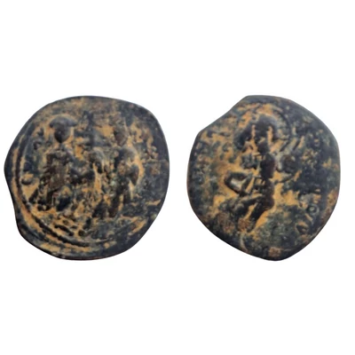 X. Constantinus bizánci érme Kr.u. 1059-1067 bronz Follis Konstantinápoly verde SB 1853