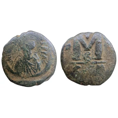 I. Justinianus bizánci bronz érme Kr.u. 527-565 AE Follis SB 158
