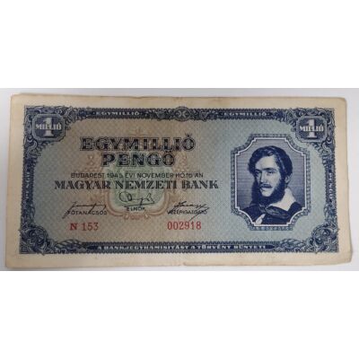 1945 1 millió Pengő VF bankjegy Numizmatika - bankjegyek