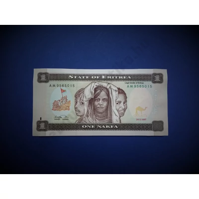 1997 Eritrea 1 Nakfa UNC bankjegy. Sorszámkövető is lehet! Numizmatika - bankjegyek
