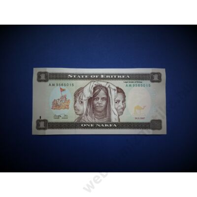 1997 Eritrea 1 Nakfa UNC bankjegy. Sorszámkövető is lehet! Numizmatika - bankjegyek