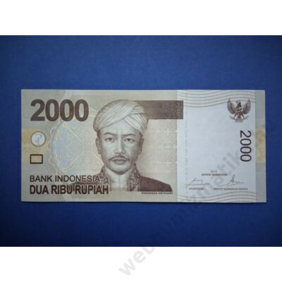 2015 Indonézia 2000 rupiah UNC bankjegy. Sorszámkövető is lehet! Numizmatika - bankjegyek