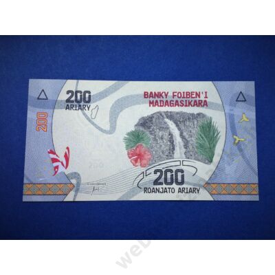 2017 Madagaszkár 200 Ariary UNC bankjegy. Sorszámkövető is lehet! Numizmatika - bankjegyek
