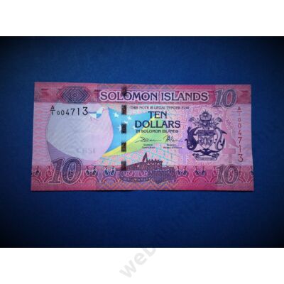 2017 Salamon szigetek 10 dollár UNC bankjegy. Sorszámkövető is lehet!